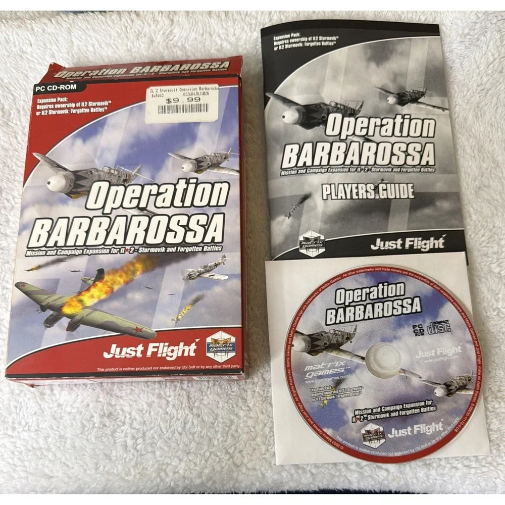 Operation Barbarossa & IL Sturmovik & Forgotten Battle PC CD ROM Complete CIB X3